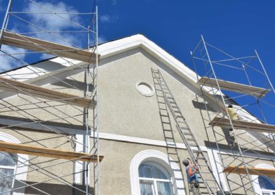 residential painting exterior scaffolding