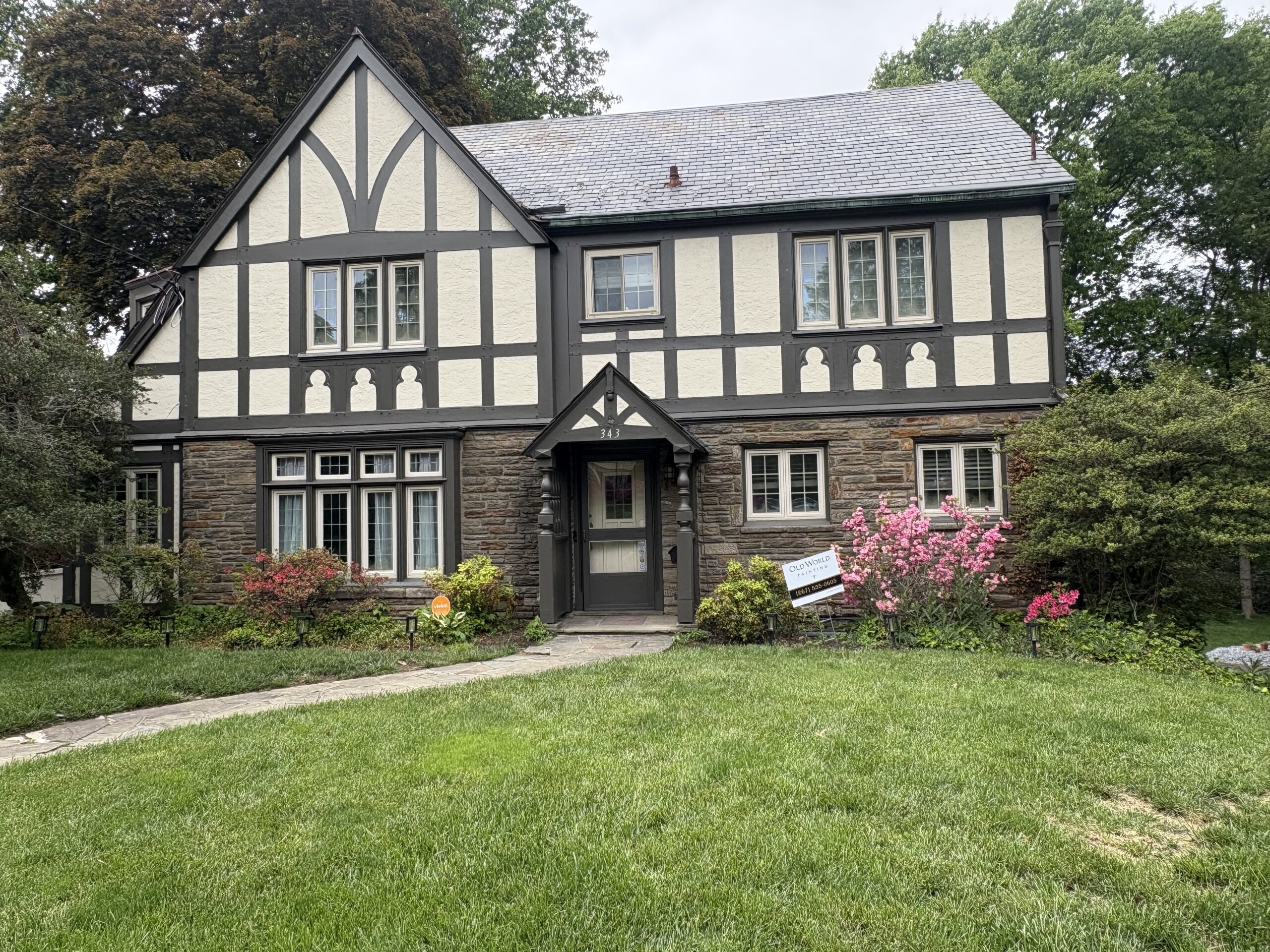 Residential Exterior Painting in Wyncote, PA | Restoring a Tudor Home 