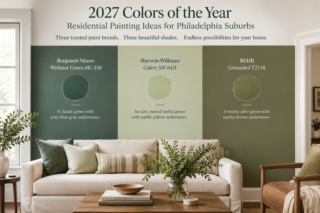 2027 Colors of the year for residential painting